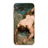 Manlius Hurled from the Rock - William Etty Iphone Case, x / Matte, Phone Case Classical Painting Nude Figure Dramatic Pose