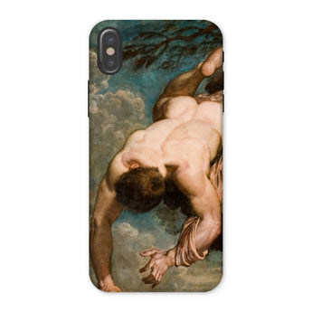 Manlius Hurled from the Rock - William Etty Iphone Case, x / Matte, Phone Case Classical Painting Nude Figure Dramatic Pose