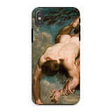 Manlius Hurled from the Rock - William Etty Iphone Case, Xs / Matte, Phone Case Classical Painting Nude Figure Dramatic Pose