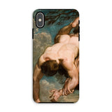 Manlius Hurled from the Rock - William Etty Iphone Case, Xs Max / Matte, Phone Case Classical Painting Figure Clouds