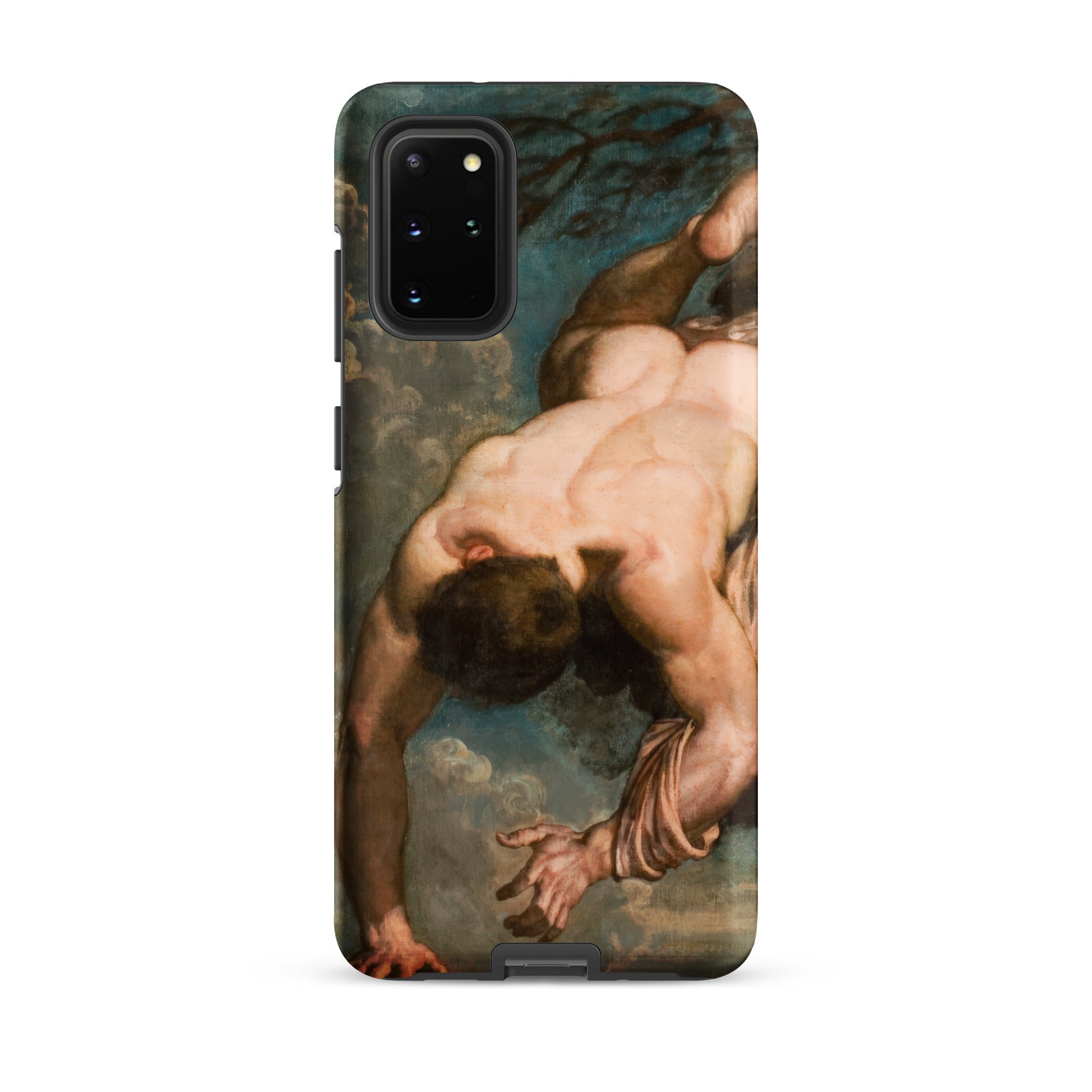 Manlius Hurled from the Rock William Etty Samsung Case, Galaxy S20 Plus / Matte, Smartphone Case Classical Painting Male Figure