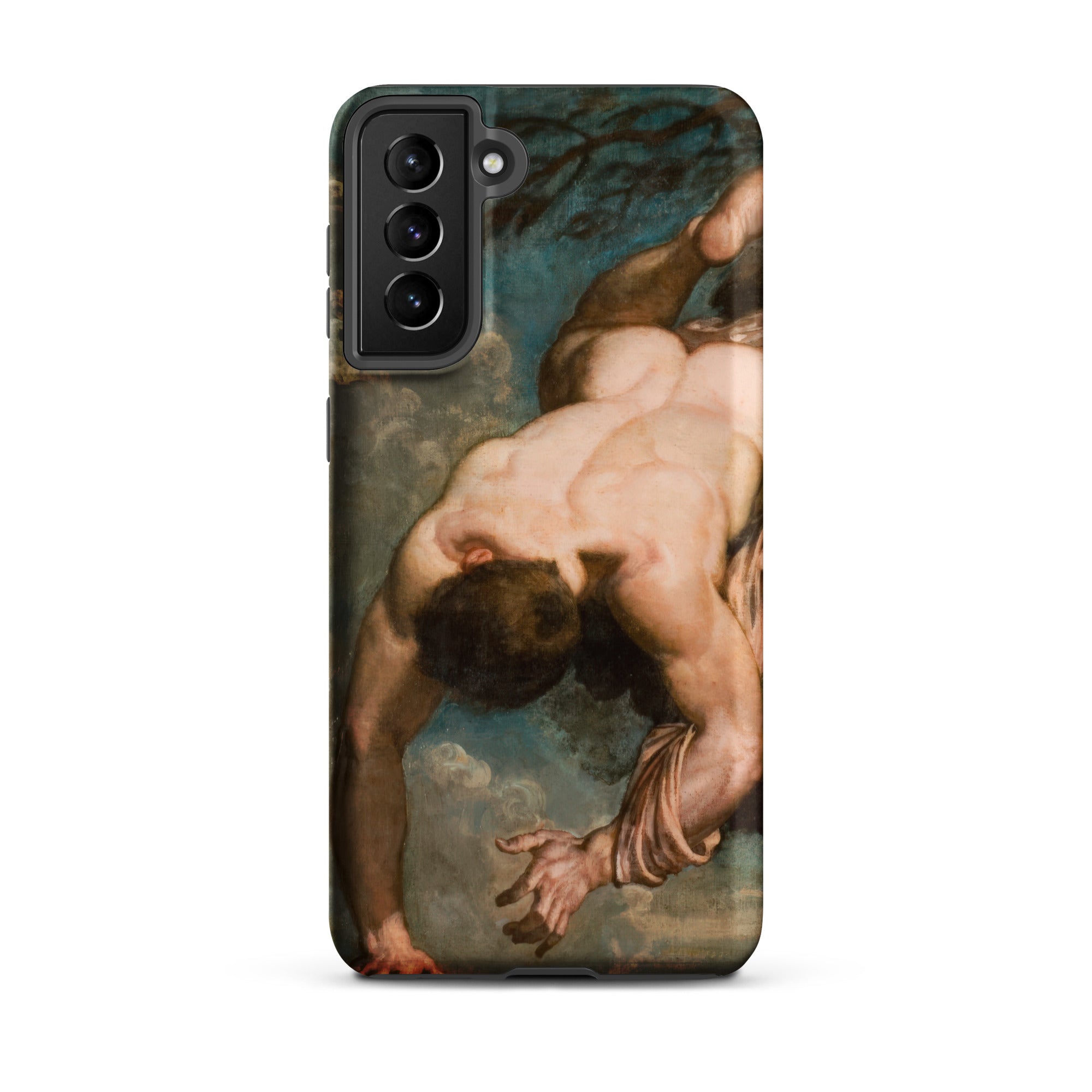 Manlius Hurled from the Rock William Etty Samsung Case, Galaxy S21 Plus / Matte, Smartphone Case Classical Painting Figure