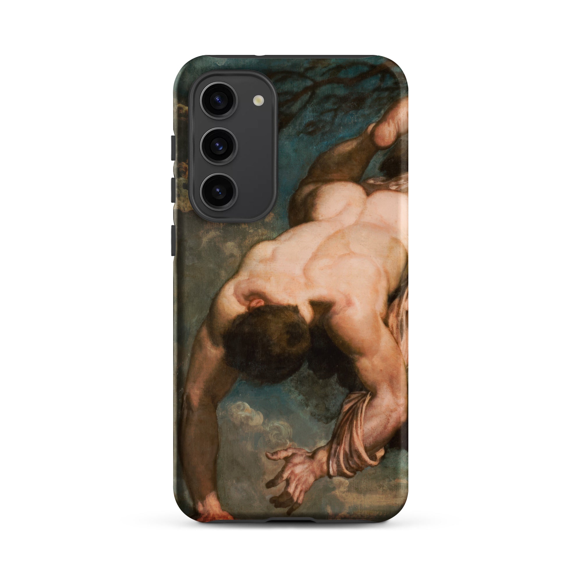 Manlius Hurled from the Rock William Etty Samsung Case, Galaxy S23 Plus / Matte, Smartphone Case Classical Painting Figure