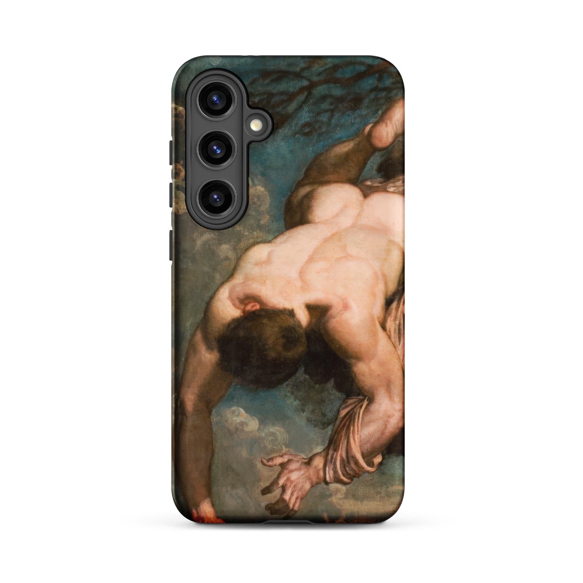 Manlius Hurled from the Rock William Etty Samsung Case, Galaxy S24 Plus / Matte, Smartphone Case Classical Painting Figure