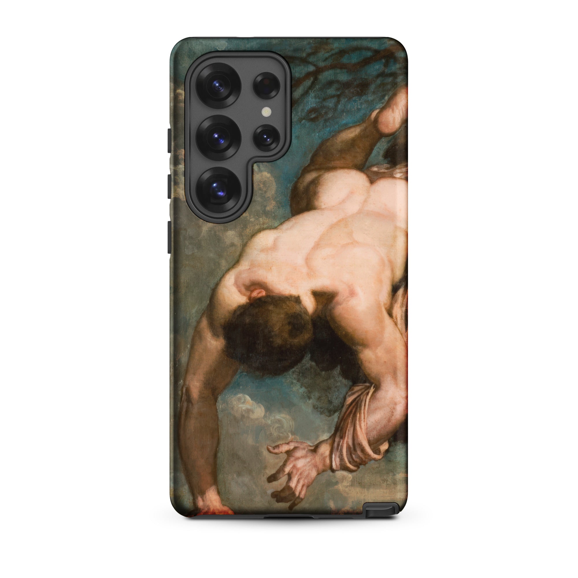 Manlius Hurled from the Rock William Etty Samsung Case, Galaxy S25 Ultra / Matte, Smartphone Case Classical Painting Figure
