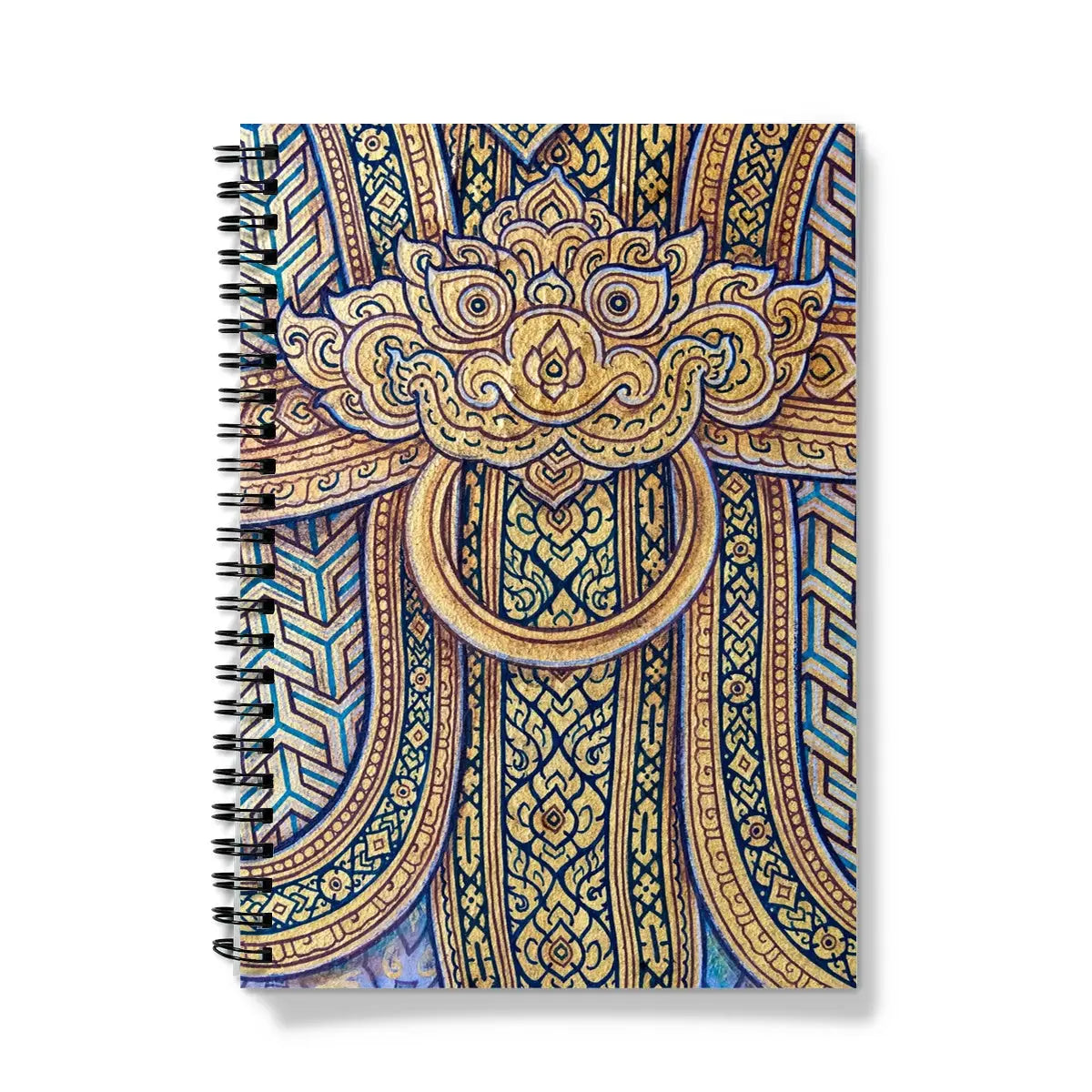 Man’s Best Friend - Traditional Thai Fresco Art Notebook - A5 - Graph Paper - Notebooks & Notepads - Aesthetic Art