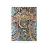 Man’s Best Friend - Traditional Thai Fresco Art Print / Canvas Ornate Golden Door Knocker Intricate Thai-style Decorative Patterns