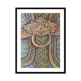 Man’s Best Friend - Traditional Thai Fresco Art Print, Framed Golden Door Knocker