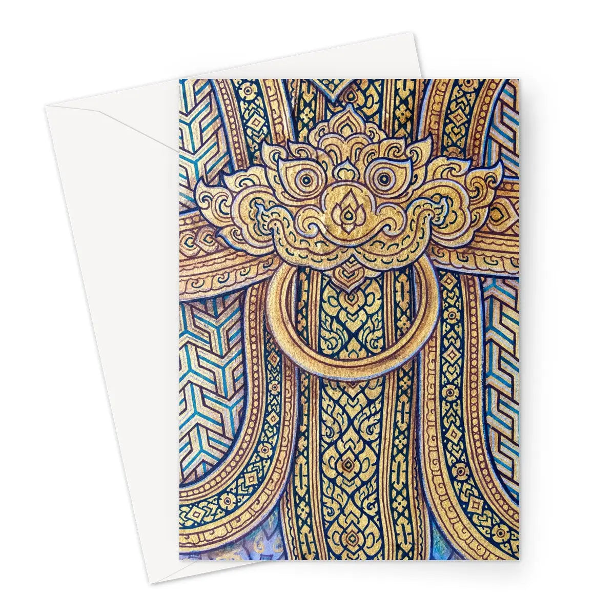 Man’s Best Friend - Traditional Thai Fresco Greeting Card - A5 Portrait / 1 - & Note Cards - Aesthetic Art