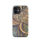 Man’s Best Friend - Traditional Thai Iphone Case, 12 / Matte, Ornate Gold Blue Phone Case