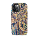 Man’s Best Friend Traditional Thai Iphone Case, 12 Pro Max / Matte, Ornate Gold Blue Phone Case