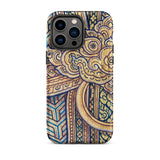Man’s Best Friend - Traditional Thai Iphone Case, 14 Pro Max / Matte, Ornate Gold Blue Phone Case