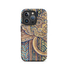 Man’s Best Friend Traditional Thai Iphone Case, 16 Pro / Matte, Ornate Gold Blue Phone Case
