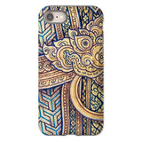 Man’s Best Friend - Traditional Thai Iphone Case, 8 / Matte, Ornate Phone Case Intricate Gold Blue Brown Patterns
