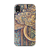 Man’s Best Friend - Traditional Thai Iphone Case Xr / Matte Ornate Phone Case Intricate Golden Blue Patterns Aztec Traditional Thai