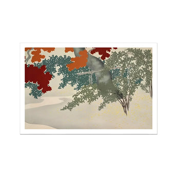 Maple - Kamisaka Sekka Japanese Autumn Art Print / Canvas Colorful Landscape Painting Kamisaka Sekka Japanese, Maple Leaves Burn, Autumn
