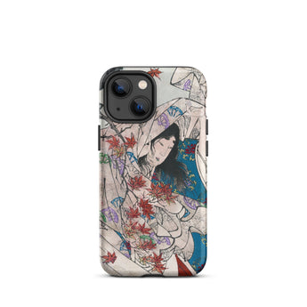Maple Leaf Gathering - Taiso Yoshitoshi Iphone Case, 13 Mini / Matte, Japanese Art Phone Case