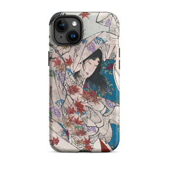 Maple Leaf Gathering - Taiso Yoshitoshi Iphone Case, 15 Plus / Matte, Japanese Art Phone Case