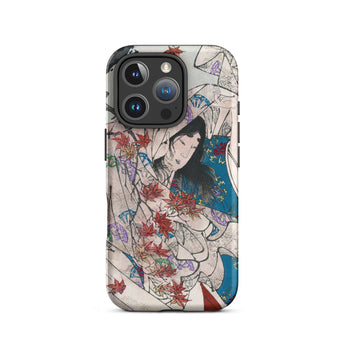 Maple Leaf Gathering - Taiso Yoshitoshi Iphone Case, 16 Pro / Matte, Phone Case Japanese Art