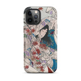 Maple Leaf Gathering - Taiso Yoshitoshi Phone Case Iphone 12 Pro Max / Matte Iphone Case Japanese Art Maple Leaf Gathering, Taiso