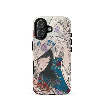 Maple Leaf Gathering - Taiso Yoshitoshi Phone Case Iphone 17 / Matte Iphone 12 Case Japanese-inspired Artwork Woman Traditional Attire