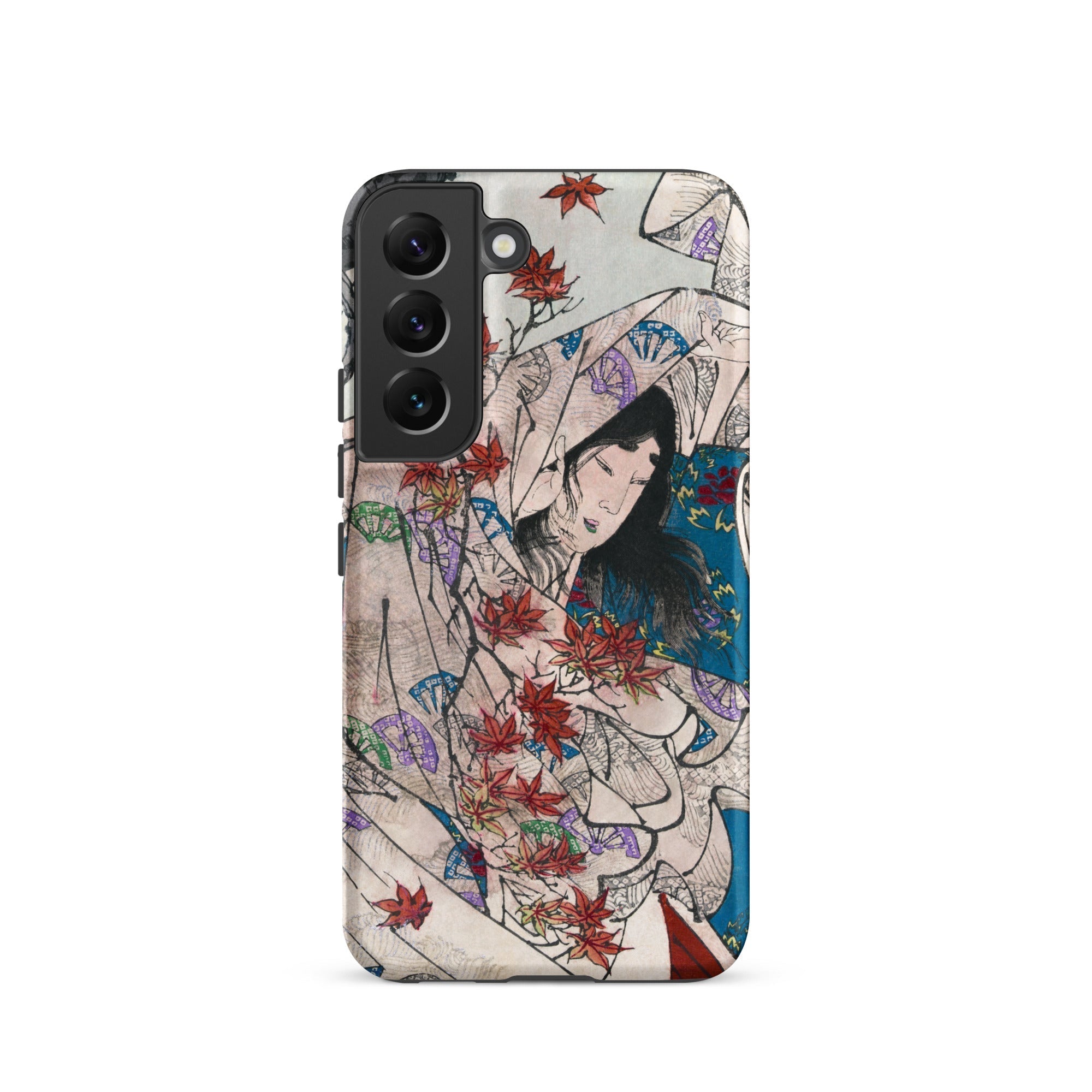 Maple Leaf Gathering Taiso Yoshitoshi Samsung Case, Galaxy S22 / Matte, Smartphone Case Traditional Japanese Art Design Woman Maple