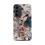 Maple Leaf Gathering - Taiso Yoshitoshi Samsung Case, Galaxy S23 Plus / Matte, Smartphone Case Traditional Japanese Woodblock Print Woman