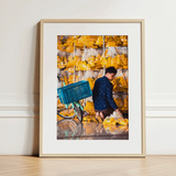 Marigolden - Bkk Flower Market Marigolds Art Print / Canvas, 12x16’’ / 31x41cm / Natural Frame / Matboard, Posters Prints & Visual Artwork,
