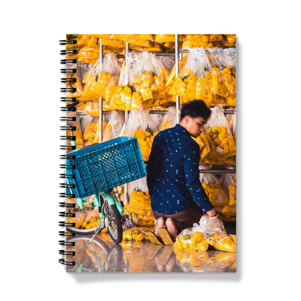 Marigolden - Yellow Marigolds Notebook A5 - Graph Paper Notebooks & Notepads