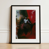 Marius - Gay African American Vampire Art Print / Canvas, 12x16’’ / 31x41cm / Black Frame / Matboard, Posters Prints & Visual Artwork, Toby