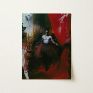 Marius - Gay African American Vampire Art Print / Canvas, 12x16’’ / 31x41cm / Unframed / no Border, Posters Prints & Visual Artwork, Toby