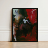 Black-framed Artwork Dramatic Winged Figure Dark Attire Vivid African American Vampire, Marius Steps Forward, Gay