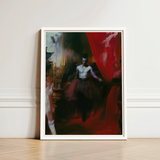Framed Artwork Muscular Winged Figure Dark Attire Dramatic African American Vampire, Marius Steps Forward, Gay
