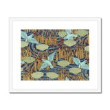 Martins-pêcheurs - Maurice Pillard Verneuil Art Print, Framed Art Print Birds Lily Pads