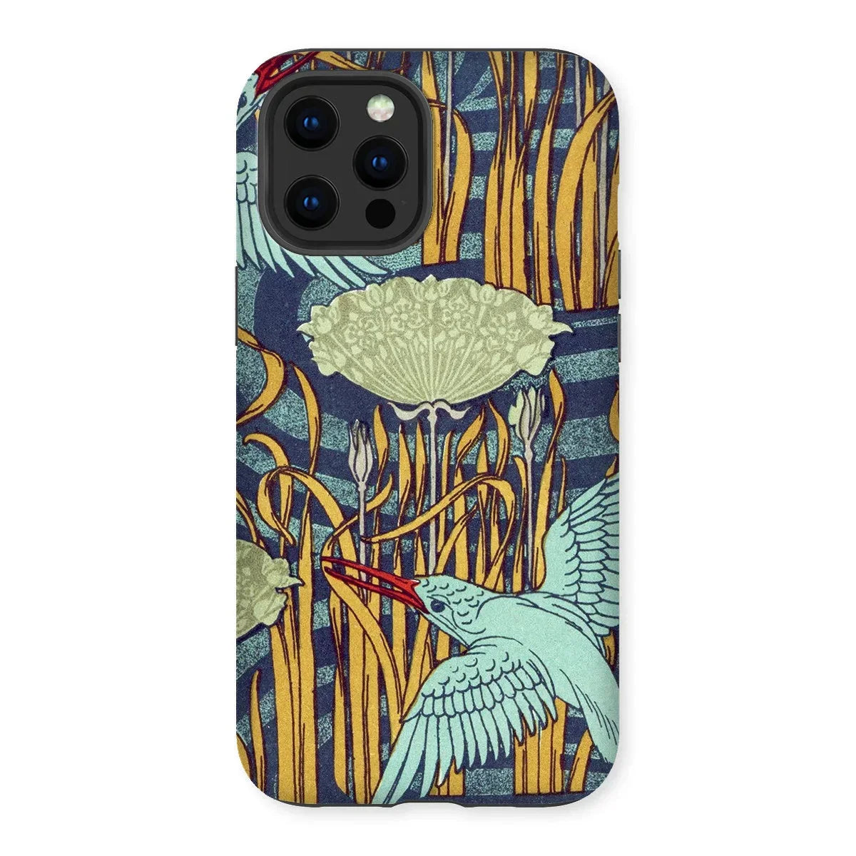 Martins-pêcheurs - Maurice Pillard Verneuil Iphone Case, 13 Pro Max / Matte, Decorative Phone Case Art Nouveau-style Design Birds Plants