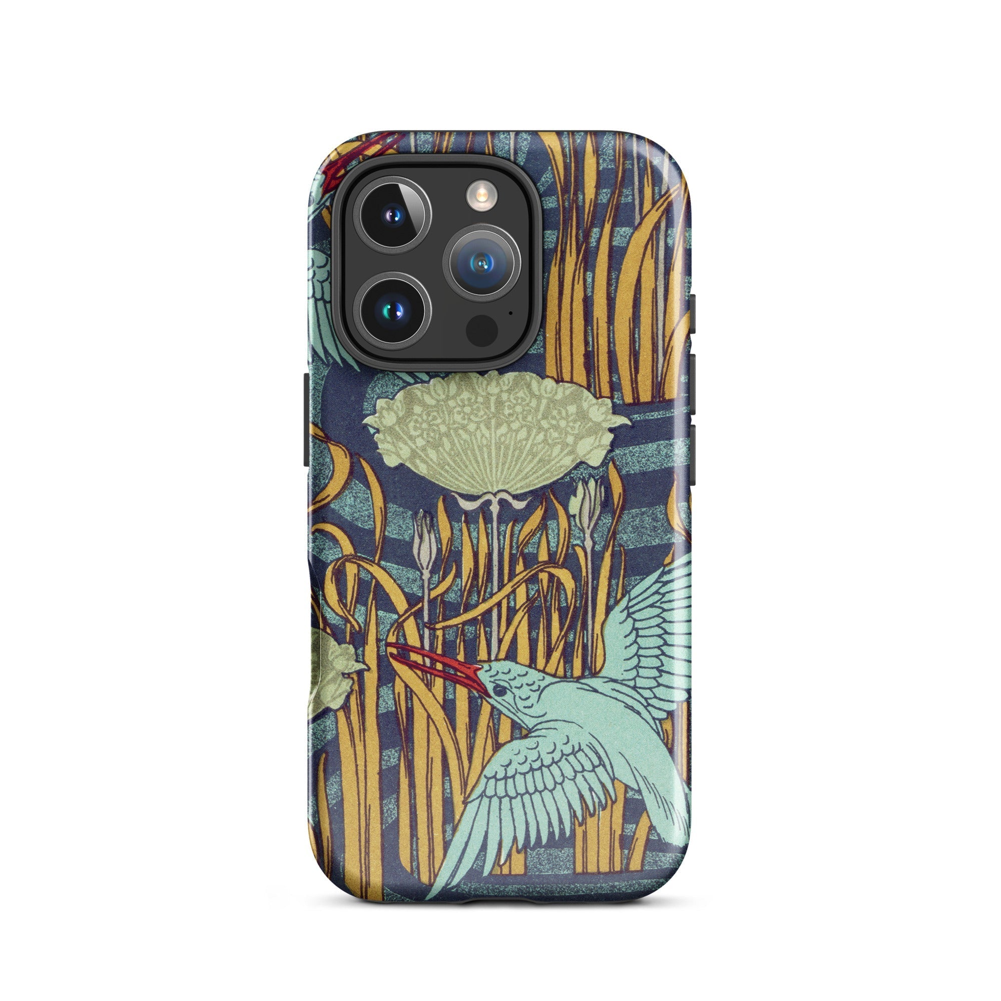 Martins Pêcheurs Maurice Pillard Verneuil Iphone Case, 16 Pro / Matte, Floral Patterned Phone Case