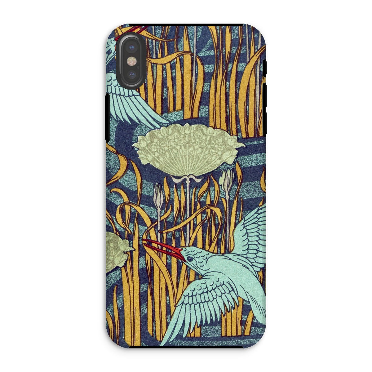 Martins Pêcheurs Maurice Pillard Verneuil Iphone Case, Xs / Matte, Decorative Phone Case Art Nouveau Inspired Design Birds Plants