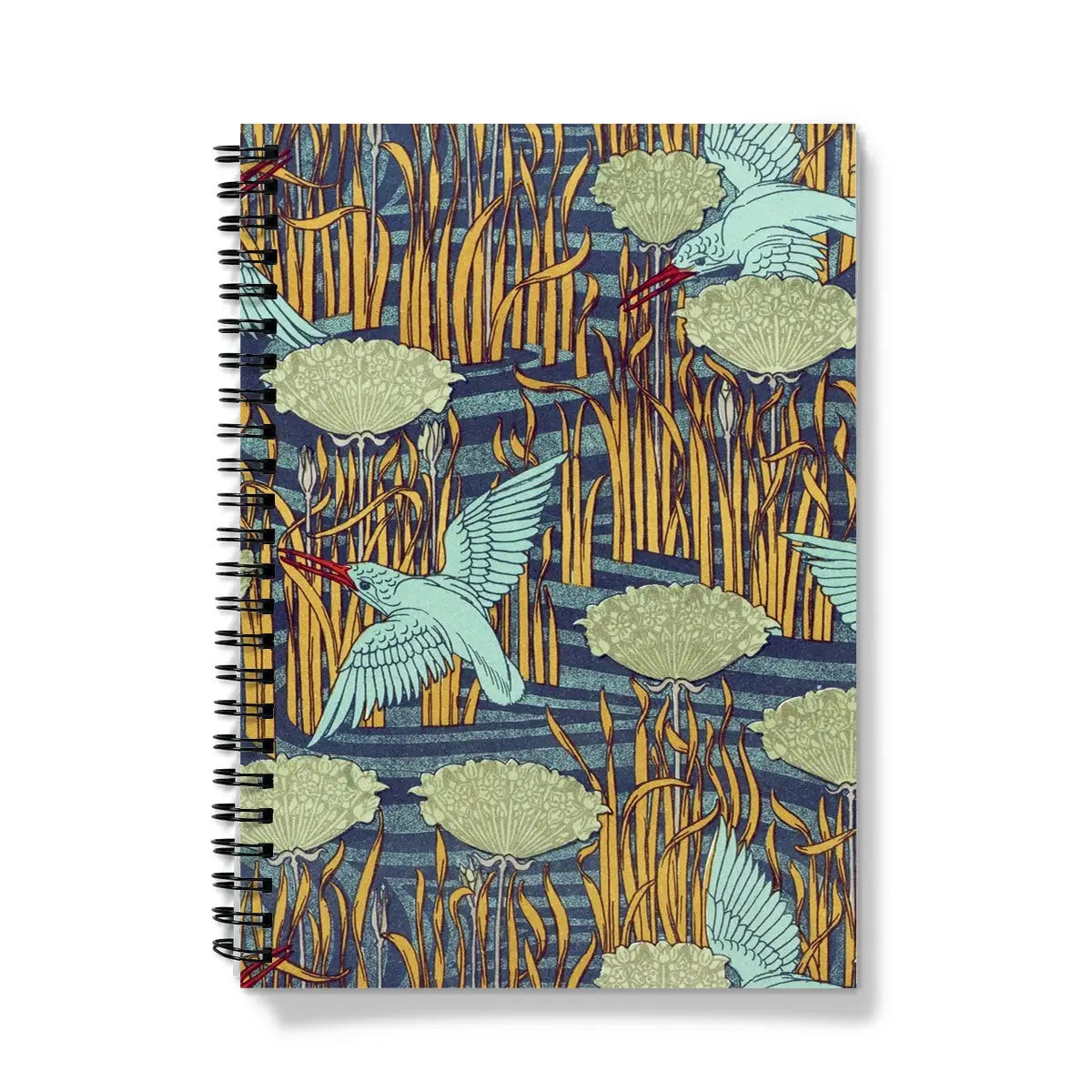 Martins-pêcheurs - Maurice Pillard Verneuil Notebook - A5 - Graph Paper - Notebooks & Notepads - Aesthetic Art