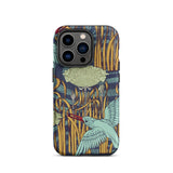 Martins-pecheurs - Maurice Pillard Verneuil Phone Case Iphone 14 Pro / Matte Patterned, Verneuil’s Martins-pêcheurs, Art Nouveau Mobile