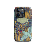 Martins-pecheurs - Maurice Pillard Verneuil Phone Case Iphone 15 Pro / Matte Artistic, Verneuil’s Martins-pêcheurs, Art Nouveau Mobile Cases
