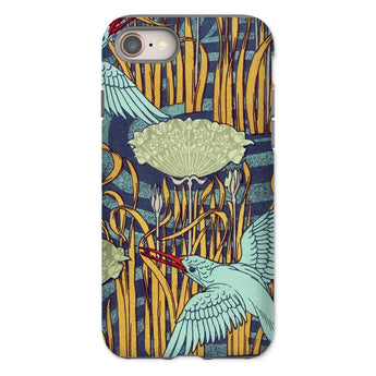 Martins-pecheurs - Maurice Pillard Verneuil Phone Case Iphone 8 / Matte Decorative Phone Case Art Nouveau-style Design Cranes Water Maurice