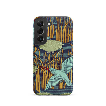 Martins-peecheurs - Maurice Pillard Verneuil Samsung Case, Galaxy S22 / Matte, Smartphone Case Nature-themed Art Print Light Blue Bird