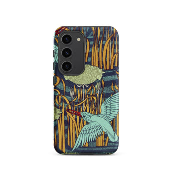 Martins-peecheurs - Maurice Pillard Verneuil Samsung Case, Galaxy S23 / Matte, Smartphone Case Art Nouveau-style Pattern Bird Water Lilies