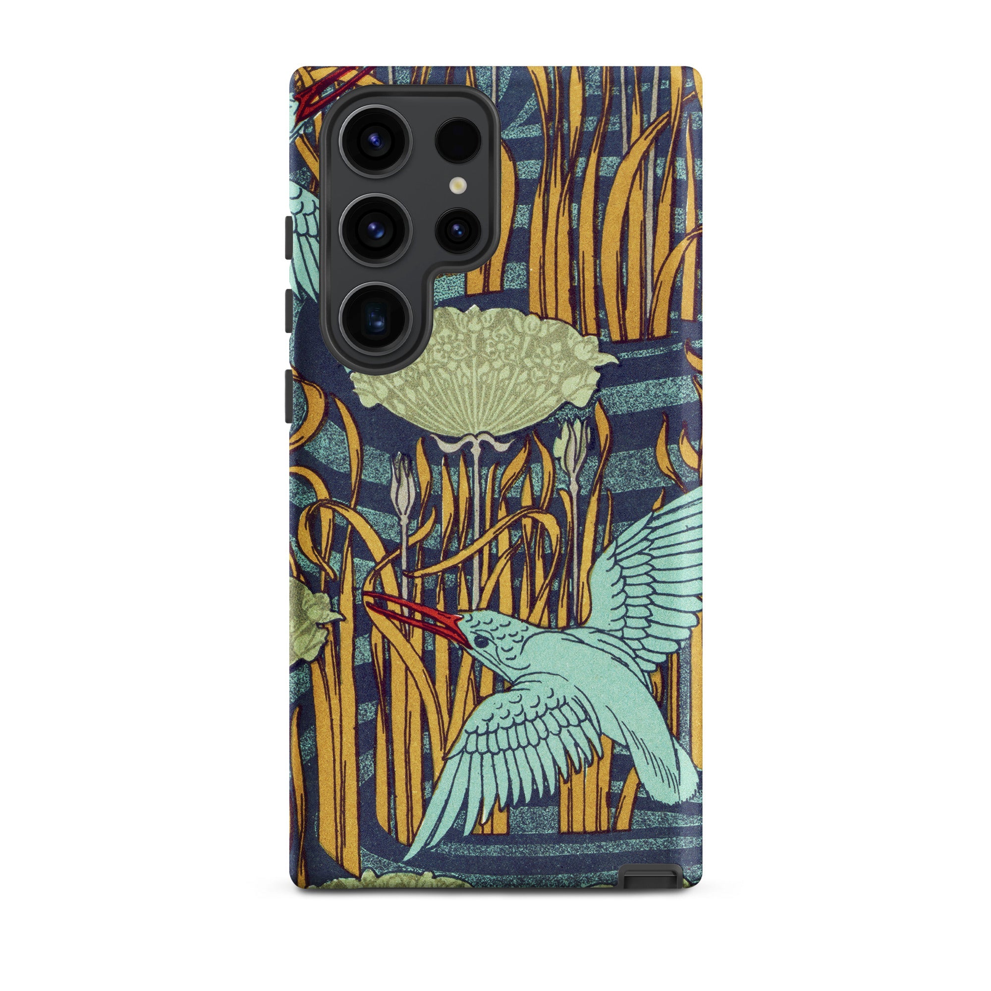 Martins-peecheurs - Maurice Pillard Verneuil Samsung Case, Galaxy S23 Ultra / Matte, Smartphone Case Art Nouveau-inspired Design Bird Water