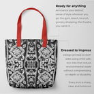 Masala Thai - Black and White Mosaic Shopping Tote Bags