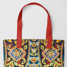 Masala Thai - Mosaic Art Shopping Tote Red Handles Bags