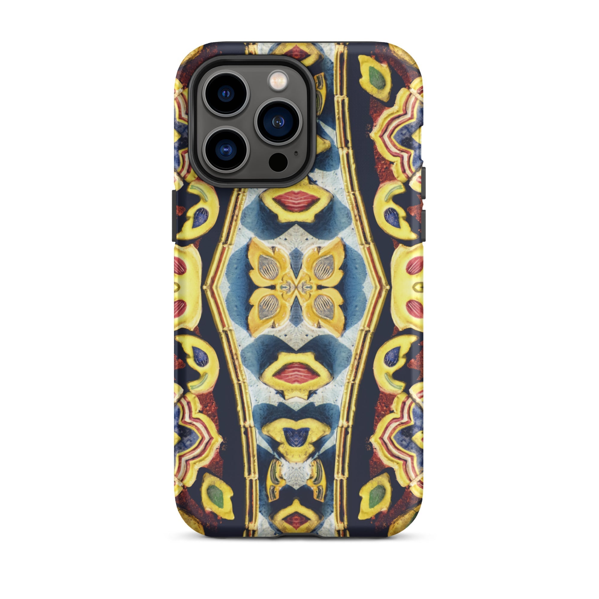 Masala Thai Mosaic Pattern Art Iphone Case, 14 Pro Max / Matte, Patterned Smartphone Case