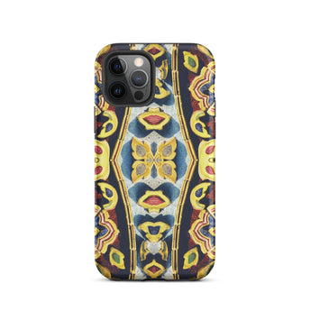 Masala Thai - Mosaic Pattern Art Phone Case Iphone 12 Pro / Matte Patterned Iphone Case Saffron-hued Fever Dream, Stoic Monk Crack, Dream