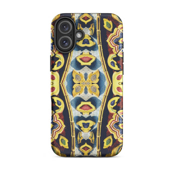 Masala Thai - Mosaic Pattern Art Phone Case Iphone 16 Plus / Matte Patterned Phone Case Saffron-hued Fever Dream, Stoic Monk Crack, Dream