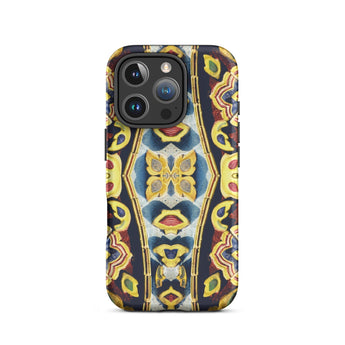 Masala Thai - Mosaic Pattern Art Phone Case Iphone 16 Pro / Matte Patterned Iphone Case Saffron-hued Fever Dream, Stoic Monk Crack, Dream